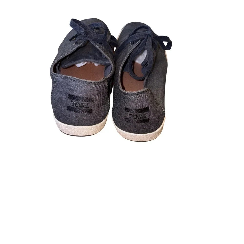 TOMS Payton Canvas Sneakers‎ Men’s 9.5 Dark Gray Lace Up Casual Shoes